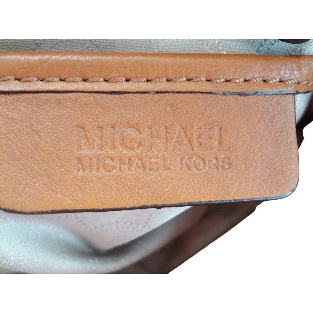 Michael Kors Hamilton Satchel Wallet Set Large Vanilla Brown MK